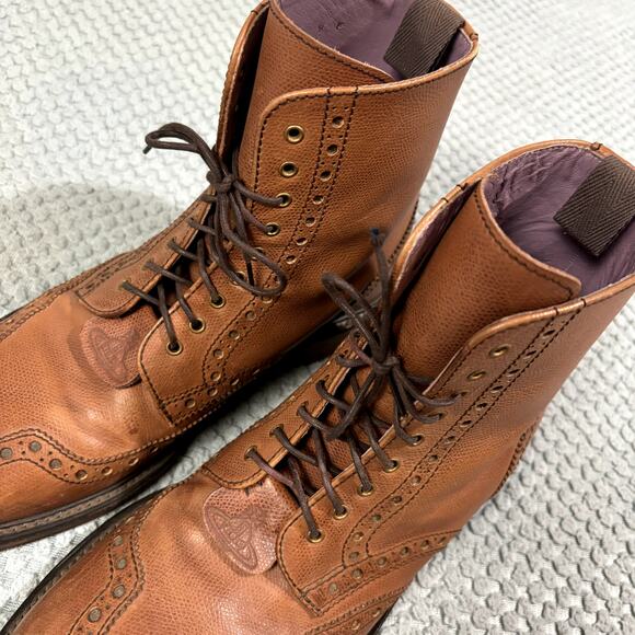 Vivienne Westwood Men\'s Leather Derby Lace Up Boots Sz 9